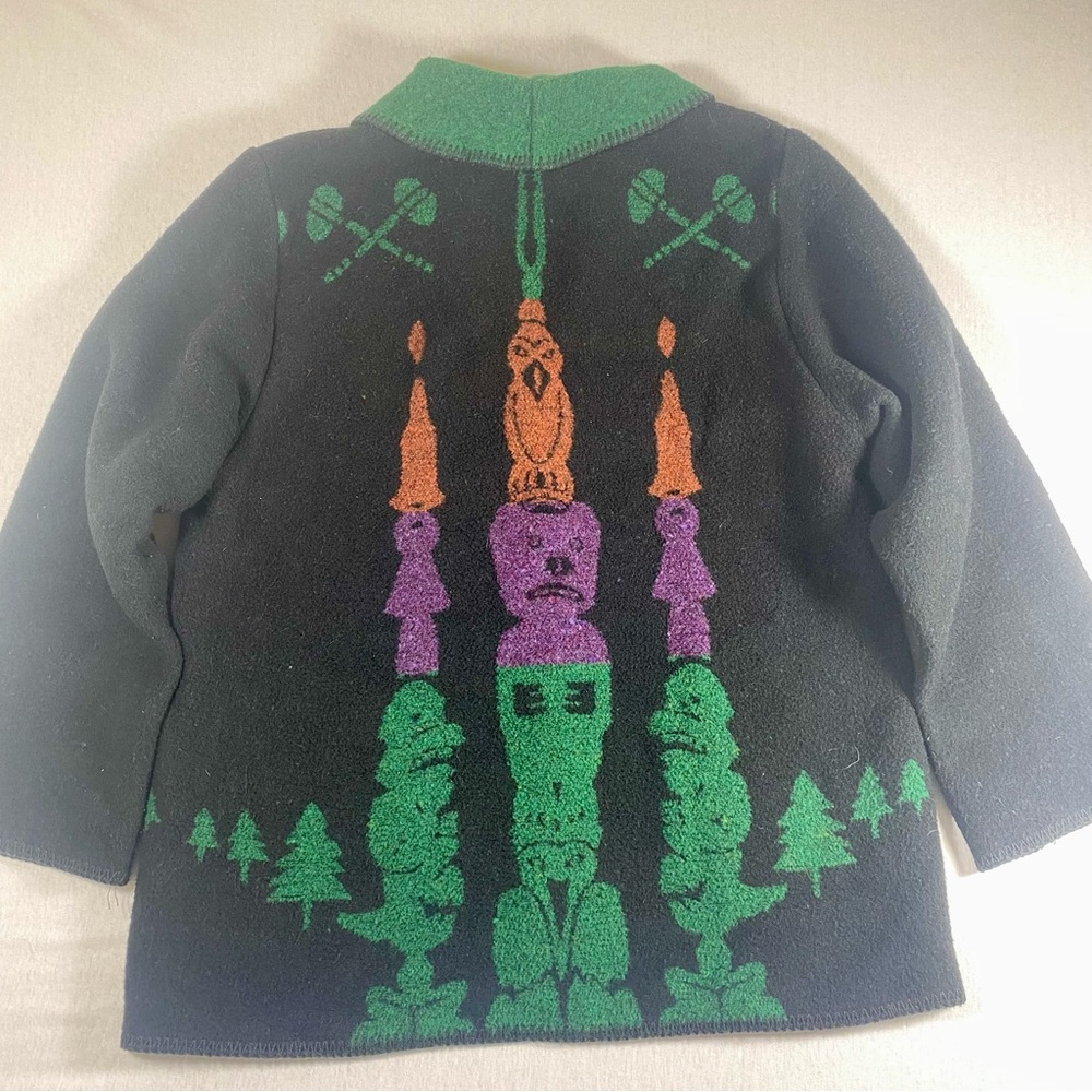 Vintage Wooded River Western Wool Blend Buffalo Totem Jacket M - Picture 2 of 15